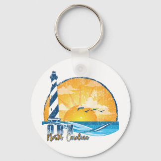 OBX Sunset distressed Keychain