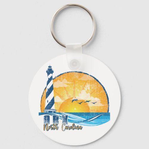 OBX Sunset distressed Keychain