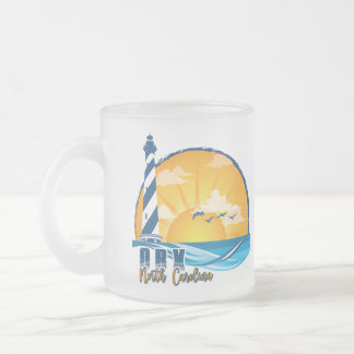 OBX Sunset Frosted Glass Coffee Mug