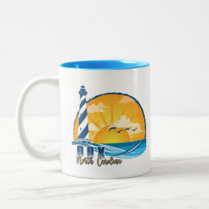 OBX Sunset Two-Tone Coffee Mug