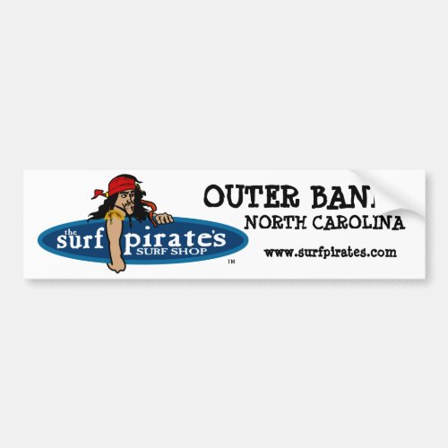 OBX Surf Shop Bumper Sticker