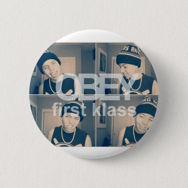 OBYLES: First Klass Pinback Button (Front)