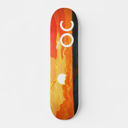 OC California Sunset Ocean Skateboard Deck