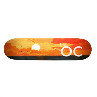 OC California Sunset Ocean Skateboard Deck