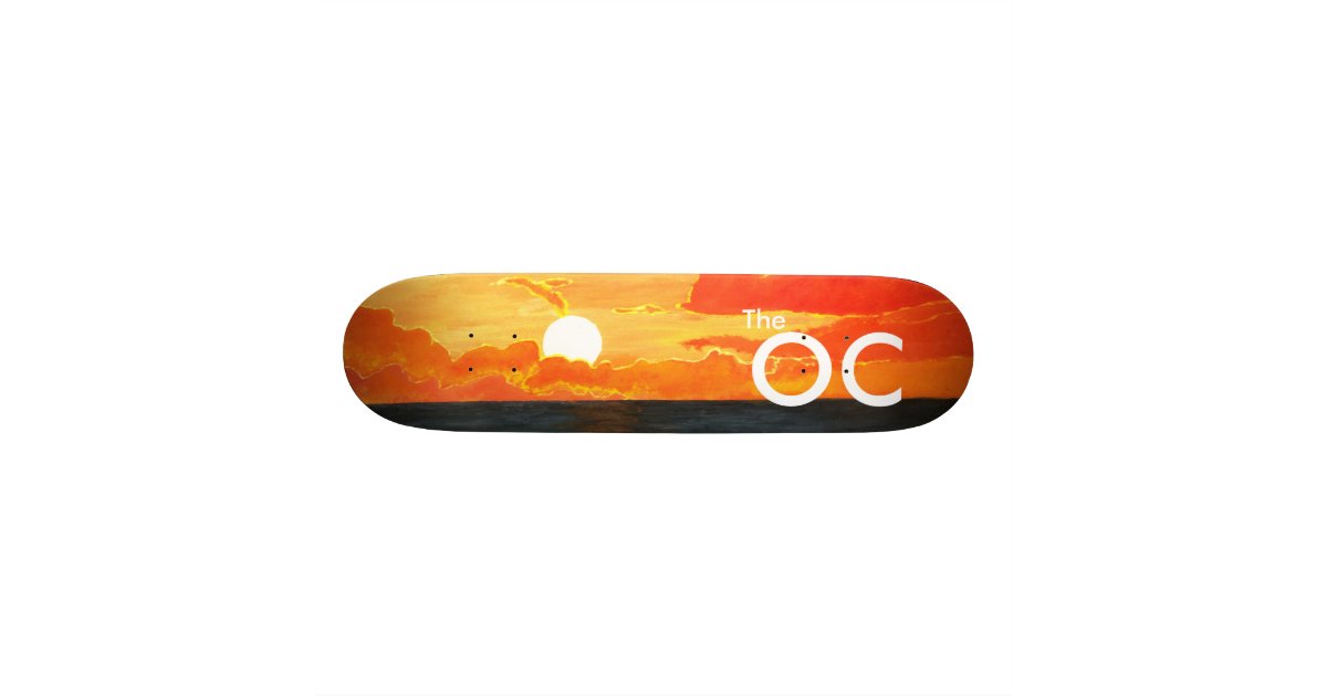 Oc California Sunset Ocean Skateboard Deck Zazzle Com