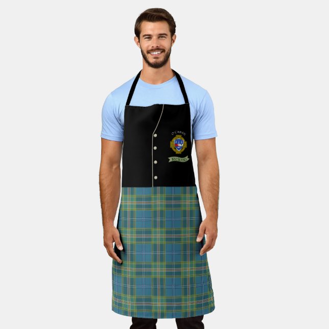 O'Cahan Irish Shield & Tartan Personalized Kilt  Apron (Worn)