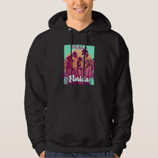 Ocala FL Florida vintage retro ocean scene beach p Hoodie