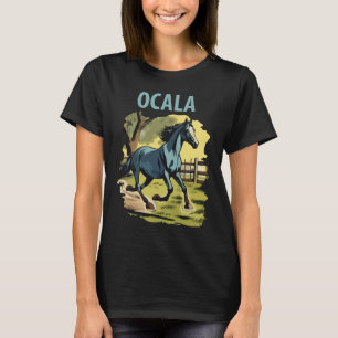 Ocala Florida Horse Country Retro Travel T-Shirt