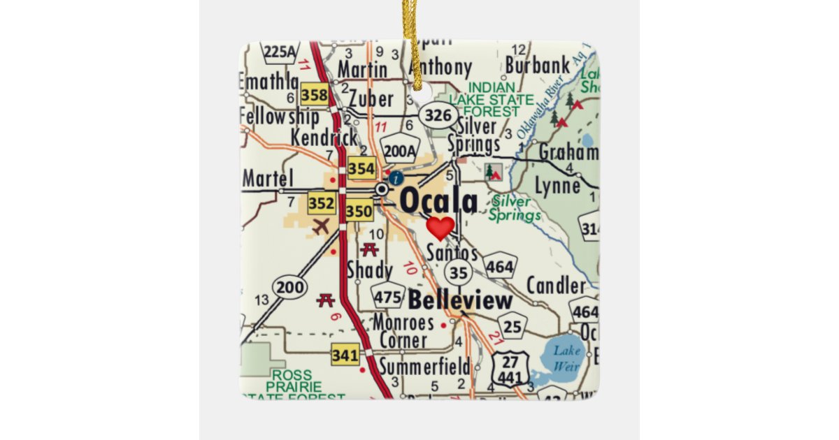 Ocala - Florida Engraved Map Tumbler in Matte White