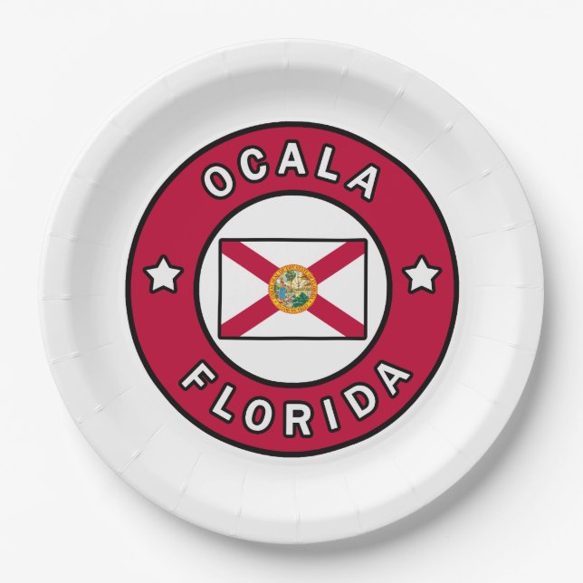 Ocala Florida Paper Plates (Front)