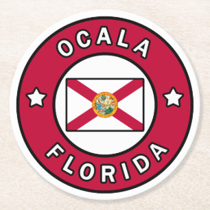 Ocala Florida Round Paper Coaster