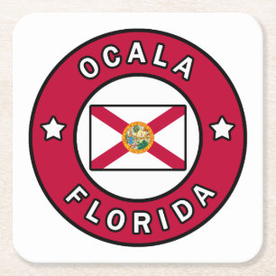Ocala Florida Square Paper Coaster