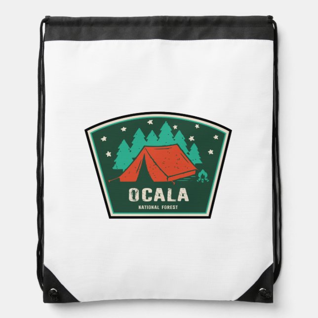 Ocala National Forest Camping Drawstring Bag (Front)