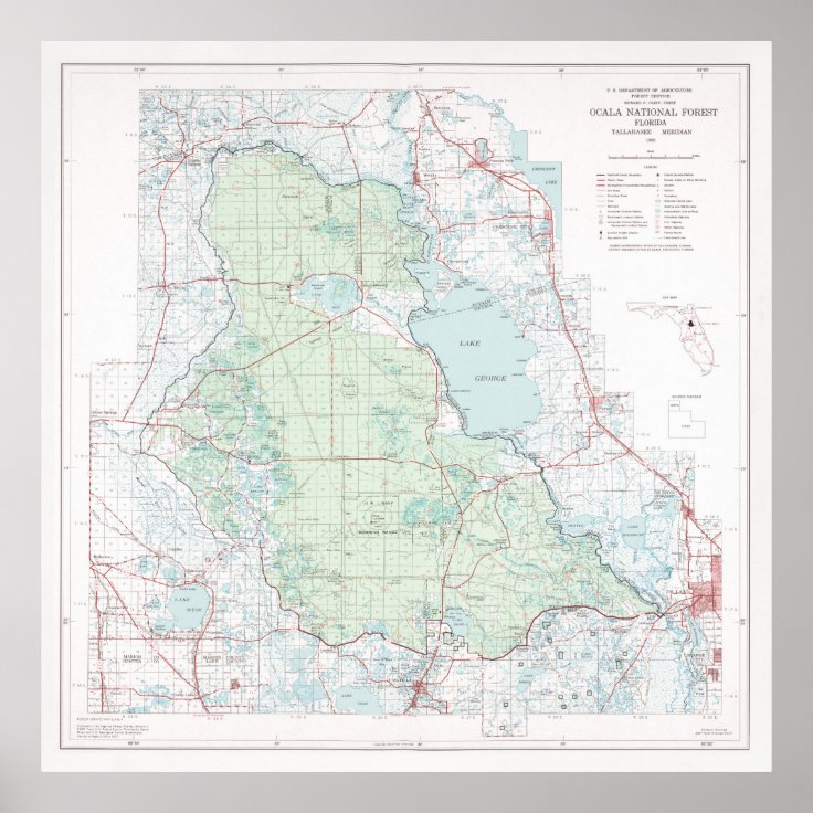 Ocala National Forest Map 1971 - Ocala National Forest Map 1971 Florida Woodlands Poster R3bb11abc8b1b4288a3c9380a7b1d38f5 27czw 8byvr 736