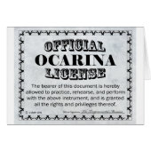 Ocarina License (Front Horizontal)