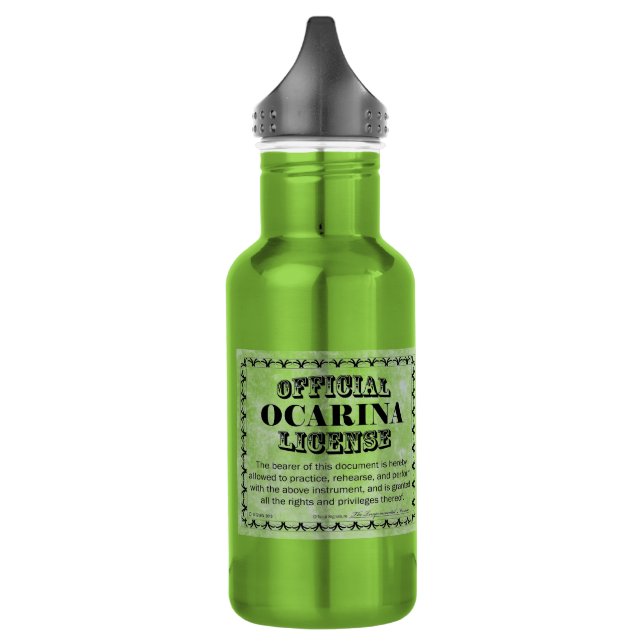 Ocarina License Stainless Steel Water Bottle (Left)