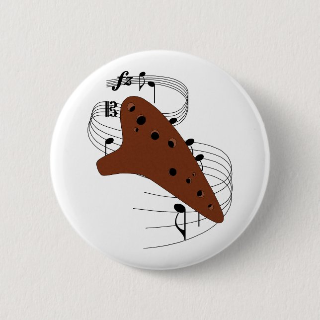 Ocarina Pinback Button (Front)