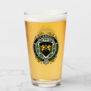 O'Carroll/Carroll Irish Shield Beer Glass