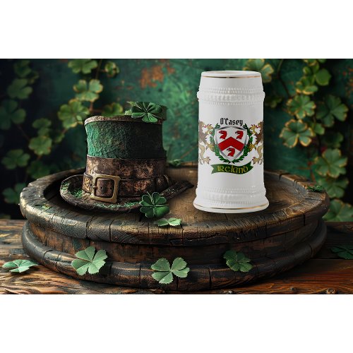 OCaseyCasey Irish Shield Personalized Beer Stein