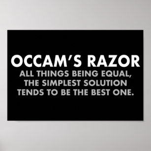 Occam's Razor Definition Science Classroom Poster