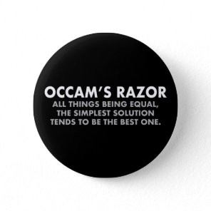 Occam's Razor Definition Science Geek Button