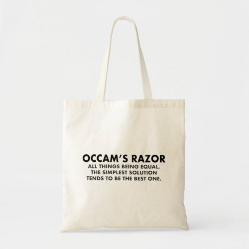 Occams Razor Definition Scientific Principle Tote Bag