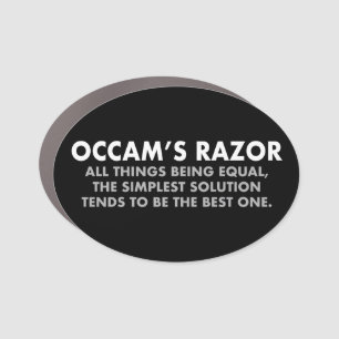 Occam's Razor Scientific Principle of Parsimony Car Magnet