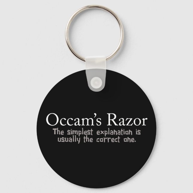 Occam's Razor Scientific Problem Solving Keychain (Front)