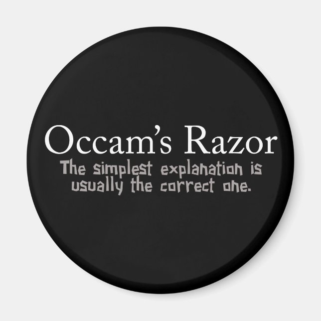 Occam's Razor Scientific Problem Solving Magnet (Front)