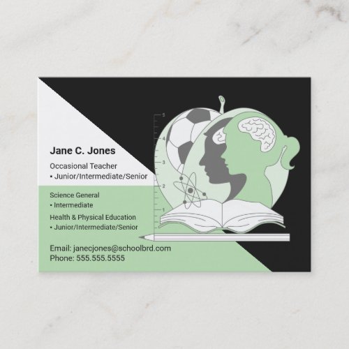 Occasional Teacher Childrens Educator School Business Card