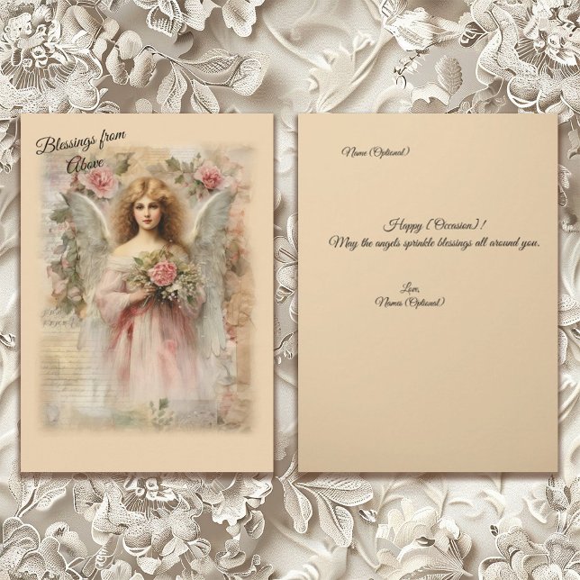 Occasions From The Heart Vintage-Style Angel Card (Creator Uploaded)