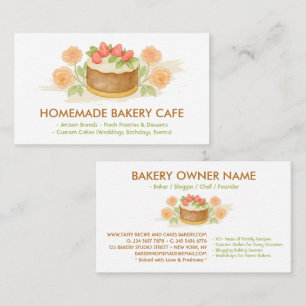 Occassion Cake Bakery Business Card