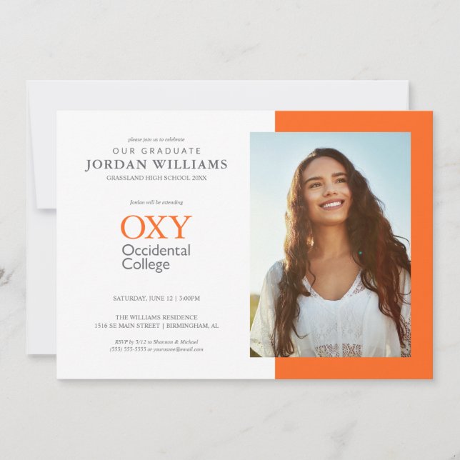 Occidental College Graduation Announcement (Front)