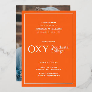 Occidental College Graduation Foil Invitation