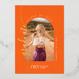 Occidental College Graduation Foil Invitation