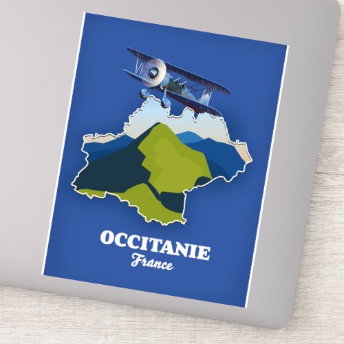 Occitanie France travel map Sticker