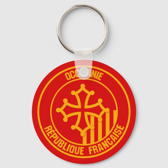 Occitanie Round Emblem Keychain (Front)