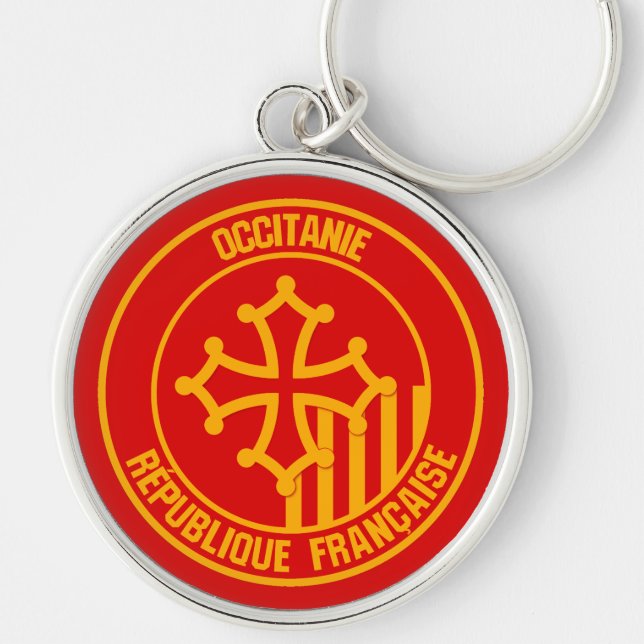 Occitanie Round Emblem Keychain (Front)