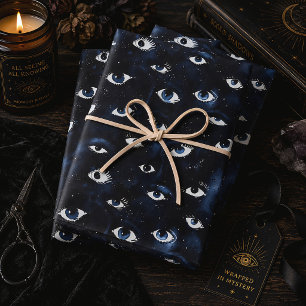 Occult All Seeing Eyes Celestial Gothic Wrapping Paper Sheets