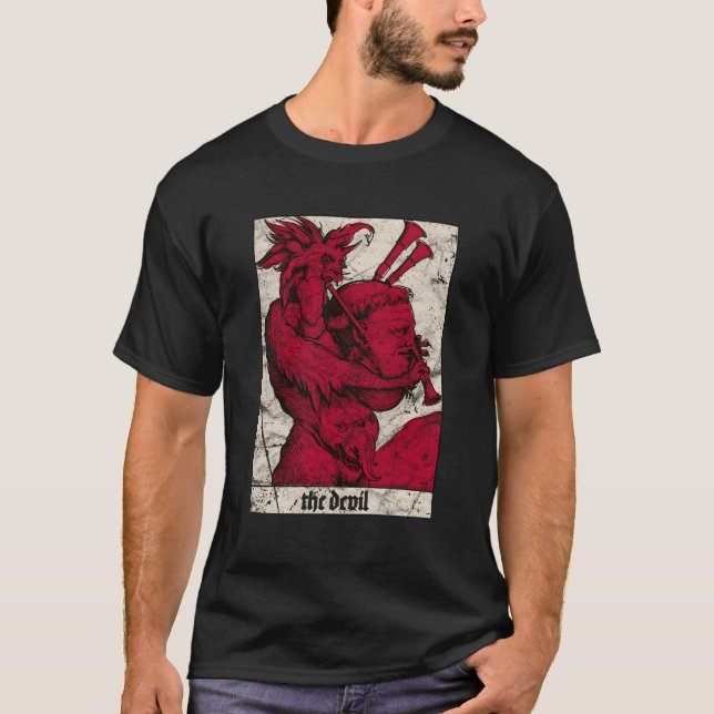 Occult Baphomet The Devil Medieval Satan Antichris T-Shirt (Front)