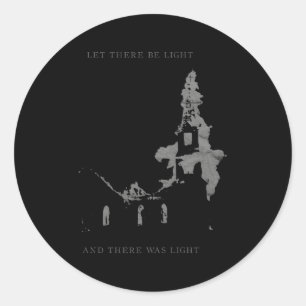 Occult Burning Church Atheist Satan Devil Antichri Classic Round Sticker