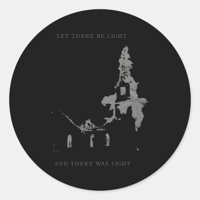 Occult Burning Church Atheist Satan Devil Antichri Classic Round Sticker (Front)