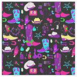 occult cowboy wiccan cowgirl western  fabric