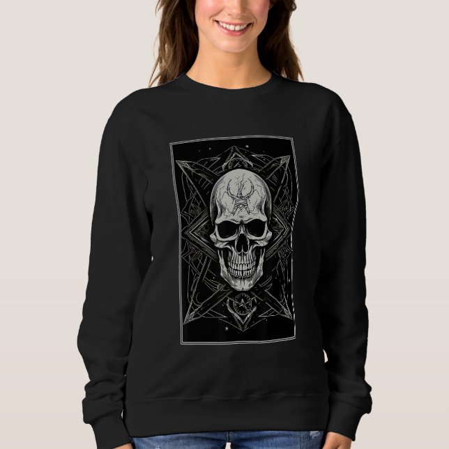 Occult Dark Grunge Goth Occult Gothic Aesthetic Em Sweatshirt (Front)
