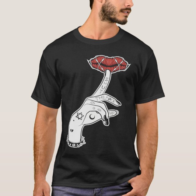 Occult Dark Magic Goth Unholy Emo Satanic Gothic T-Shirt (Front)