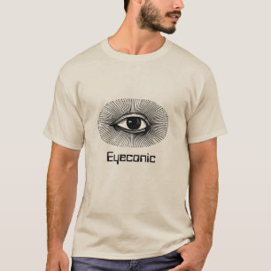 Occult Eye Eyeconic Graphic Black Fun Typography T-Shirt