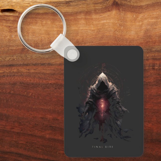 Occult Figure Dark Art Keychain (Front)