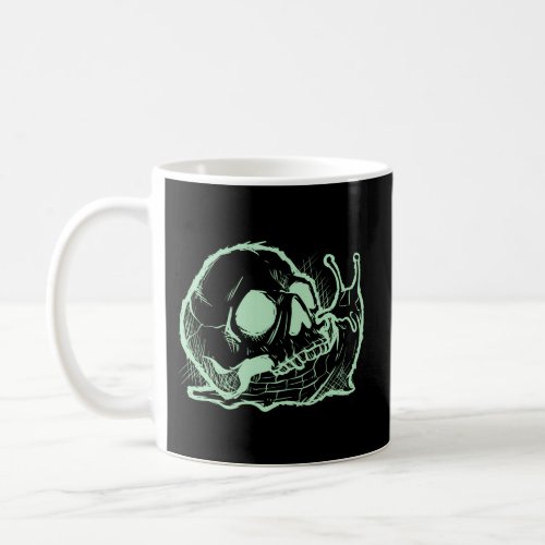 Occult Goth Gothic Emo Dark Creepy Skull Snail Wit Coffee Mug