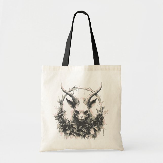 Occult Gothic Baby Baphomet Tote Bag (Front)