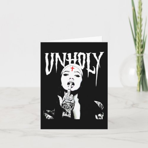 Occult Gothic Dark Satanic Nun Tattoos Unholy Nun  Card